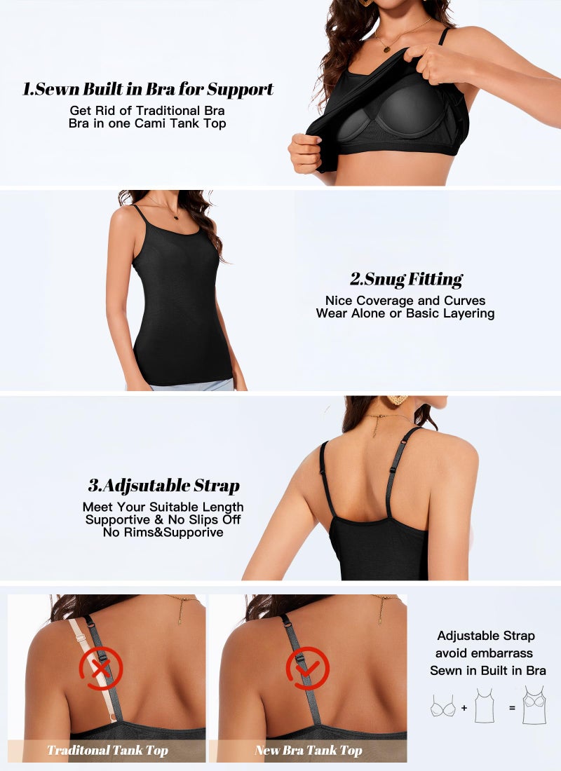 ANYFITTING Camisoles for Women Cami Sleepwear Pajamas Undershirt Tank Tops for Women - Image 3